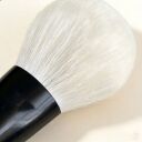 White goat hair powder brush head