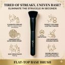 Black flat-top foundation brush