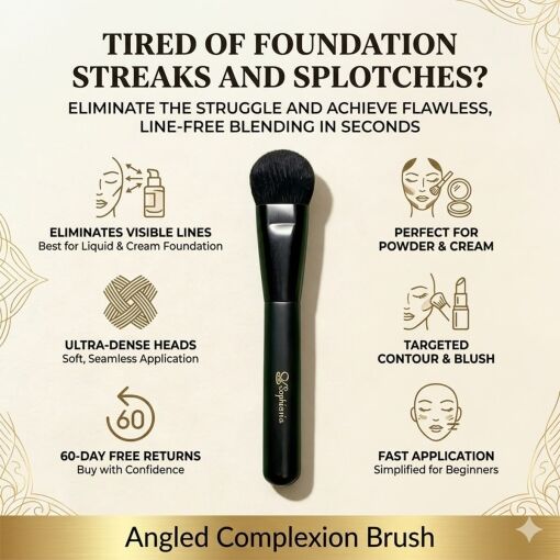 Black angled Complexion Brush