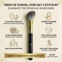 Contour brush with snow fox hair mixed with goat hair