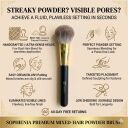 Powder brush with snow fox hair mixed with goat hair