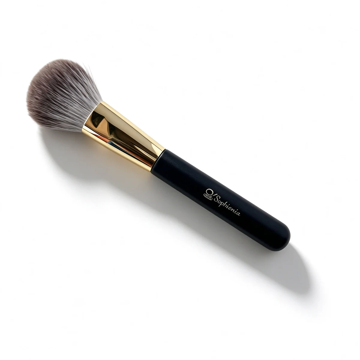 Large powder brush at a 45-degree angle