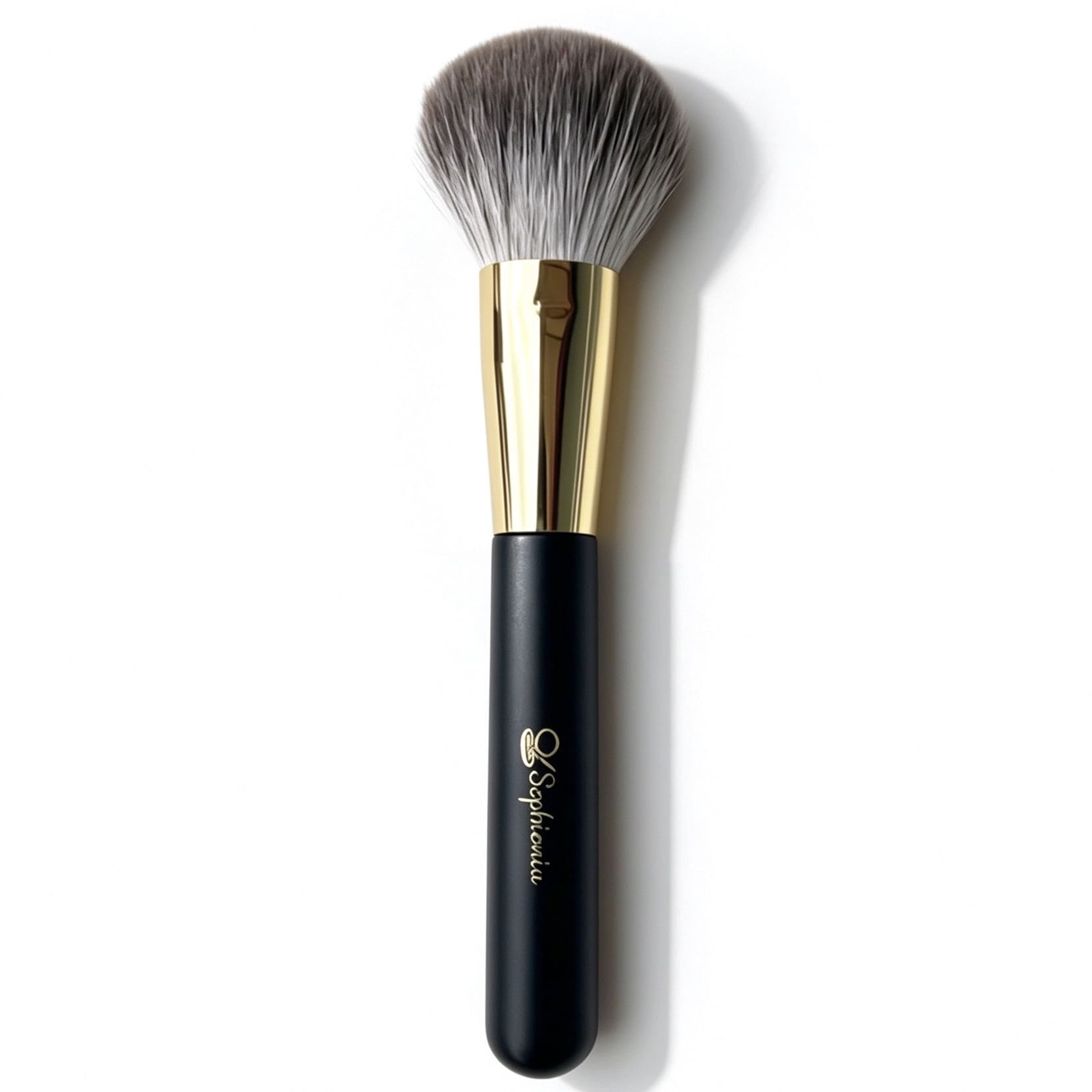 Large powder brush shown upright