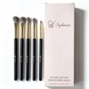Five-piece eye brush set with presentation box